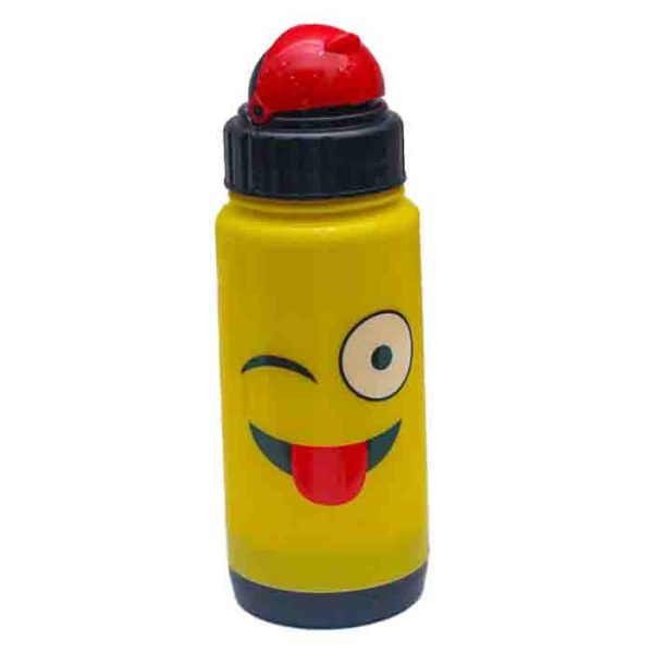 Yellow Winking Face Emoji Water Bottle