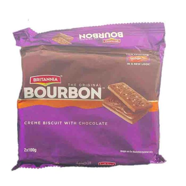 Britannia The Original Bourbon Creme Biscuit with Chocolate 2 x100g