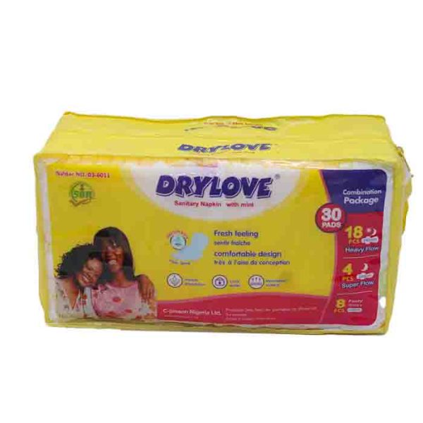 Drylove Sanitary Napkin Combination Package 30 Pads