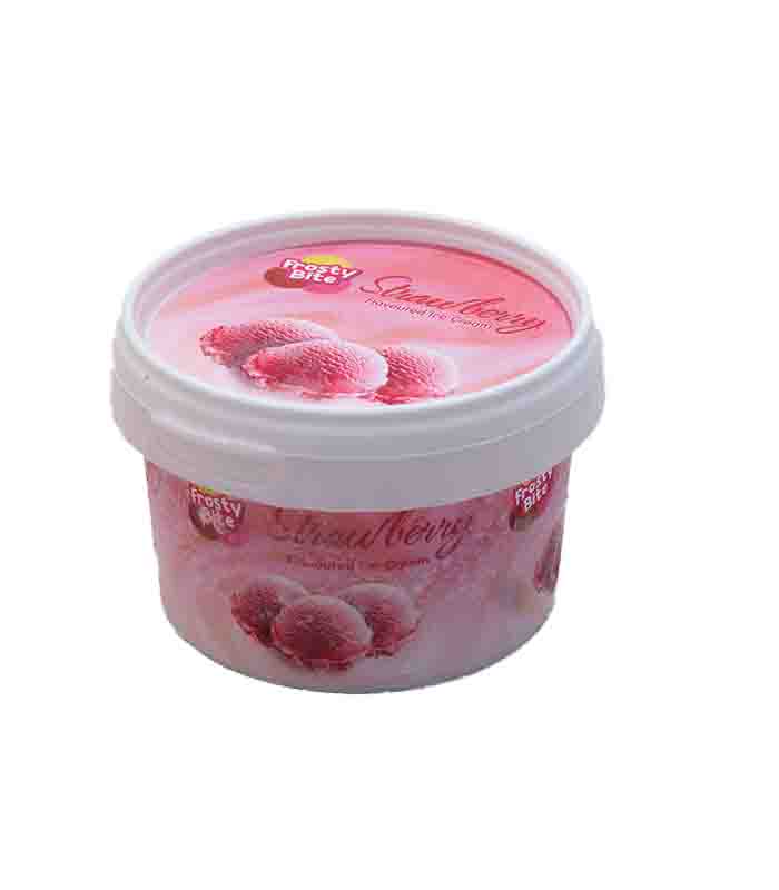 Frosty Bite Strawberry Flavoured Ice Cream 250ml The Label Store