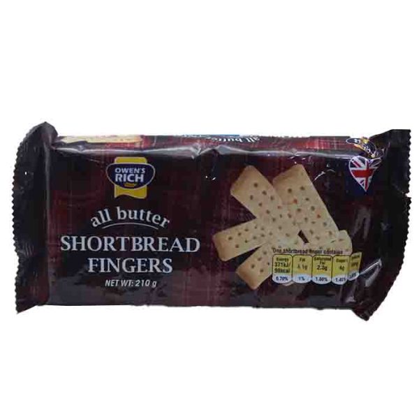 Owen's Rich All Butter Shortbread Fingers 210g