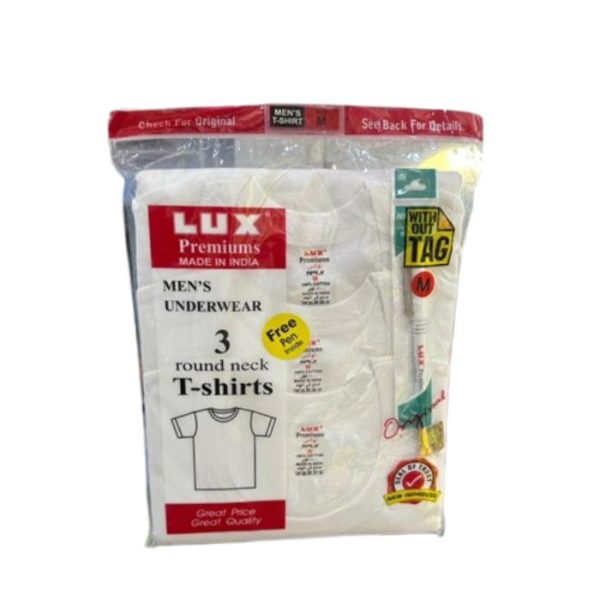 LUX Premiums 3 Round Neck T-Shirts with Free Pen Inside.jpg