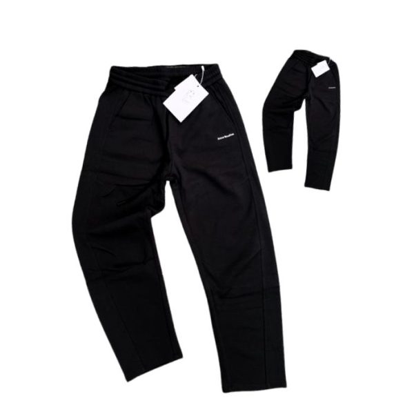 Acne Studios Mini Logo Relaxed Fit Sweatpants Black.jpg