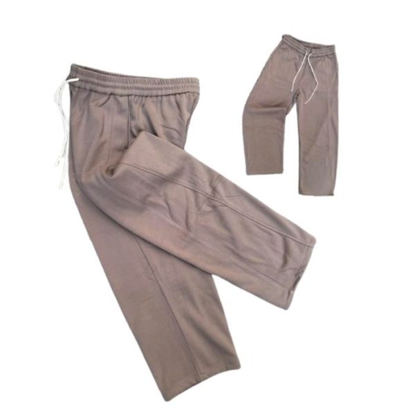 Acne Studios Pleated Drawstring Wide Leg Sweatpants Taupe Brown.jpg