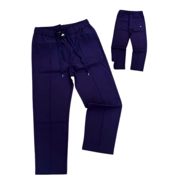 Alo Yoga Men Co-Op Pleated Track Pant Navy Blue.jpg