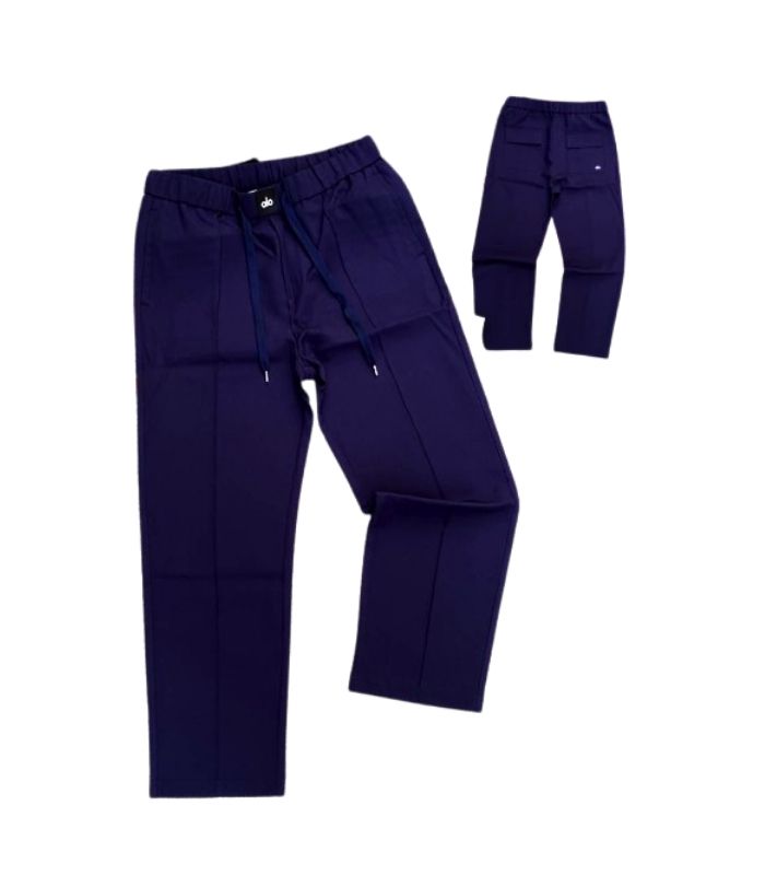 Alo Yoga Men Co-Op Pleated Track Pant Navy Blue.jpg