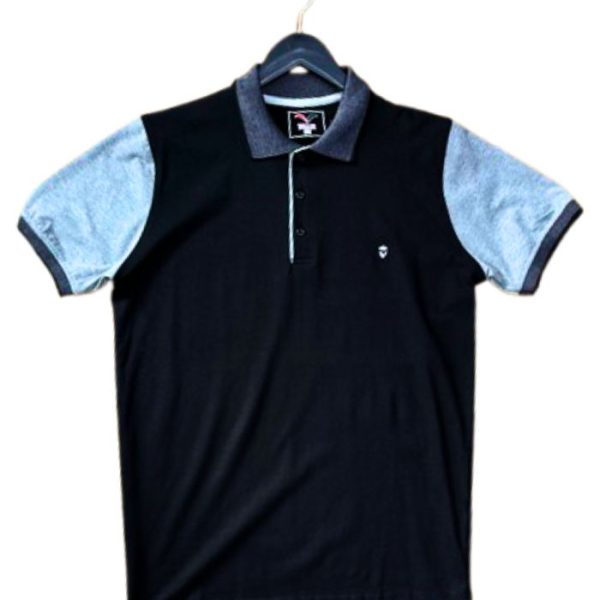 Onyx & Slate Color-Block Tech Polo Shirt.jpg