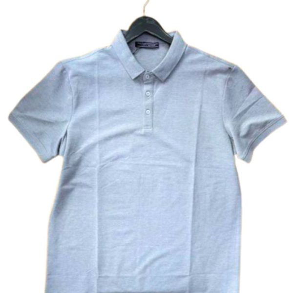 Tommy Hilfiger Mist Grey Cotton Slim-Fit Polo Shirt.jpg